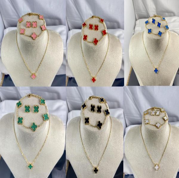 fashion jewelry sets brand designer bracelet earrings necklace titanium women double side design four leaf clover wedding lovers gift, Black
fashion jewelry sets brand designer bracelet earrings necklace titanium women double side design four leaf clover wedding lovers gift, Black
