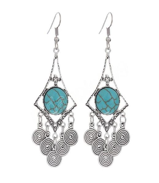 vintage trendy dangle earring fashion alloy bohemian turquoise tassel earrings for women jewelry7267766, Silver
vintage trendy dangle earring fashion alloy bohemian turquoise tassel earrings for women jewelry7267766, Silver
