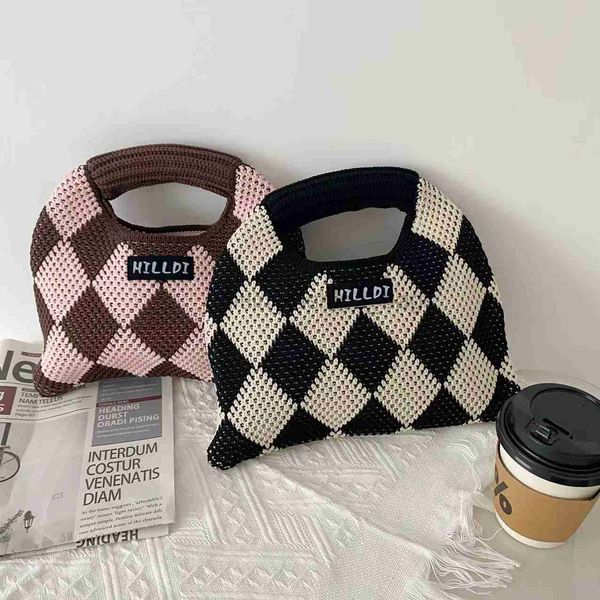 totes 2023 new knitted handbag summer knitted small bag dumpling bag plaid wrist bag can be equipped with shoulder strap tote caitlin_fashio
totes 2023 new knitted handbag summer knitted small bag dumpling bag plaid wrist bag can be equipped with shoulder strap tote caitlin_fashio