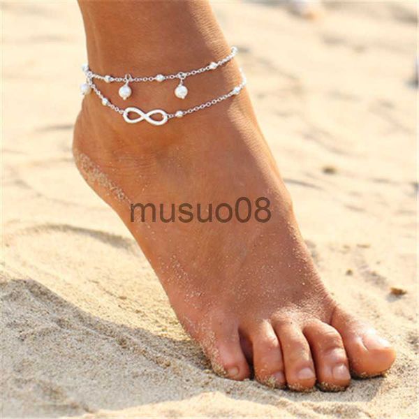 anklets 2pcs retro pearl heart infinity ankle anklet brelet set bohemia foot beh anklets women fashion barefoot chain jewelry j230815, Red;blue
anklets 2pcs retro pearl heart infinity ankle anklet brelet set bohemia foot beh anklets women fashion barefoot chain jewelry j230815, Red;blue