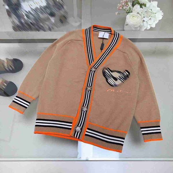 new designer kids cardigan chest animal head portrait baby sweater size 100-160 cm multi color striped edging long sleeved jacket july28, Blue
new designer kids cardigan chest animal head portrait baby sweater size 100-160 cm multi color striped edging long sleeved jacket july28, Blue