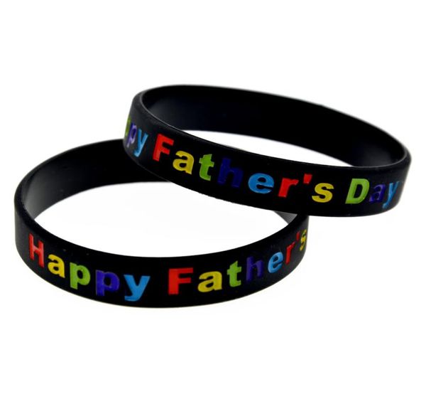100pcs happy father day silicone rubber bracelet ink filled multicolor logo fashion decorate jewelry size4647022, Black
100pcs happy father day silicone rubber bracelet ink filled multicolor logo fashion decorate jewelry size4647022, Black