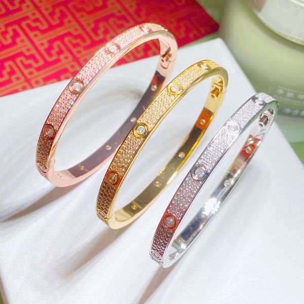 2024 luxury fine brand pure 925 sterling silver jewelry women easy lock bangle rose yellow gold full diamond love bangle wedding engagement, Black
2024 luxury fine brand pure 925 sterling silver jewelry women easy lock bangle rose yellow gold full diamond love bangle wedding engagement, Black