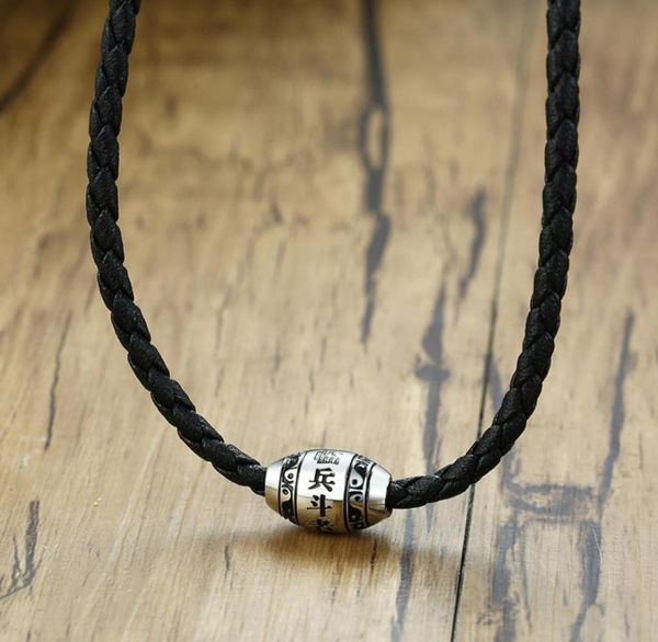 pendant necklaces modyle men necklace 9 words buddha mantra lucky beads stainless steel charm with black braided rope male jewelry5770410, Silver
pendant necklaces modyle men necklace 9 words buddha mantra lucky beads stainless steel charm with black braided rope male jewelry5770410, Silver