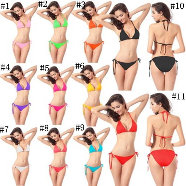 swimwear for women swimsuit bikini for women beach clothing solid string bikini two piece 11 colorszz
swimwear for women swimsuit bikini for women beach clothing solid string bikini two piece 11 colorszz