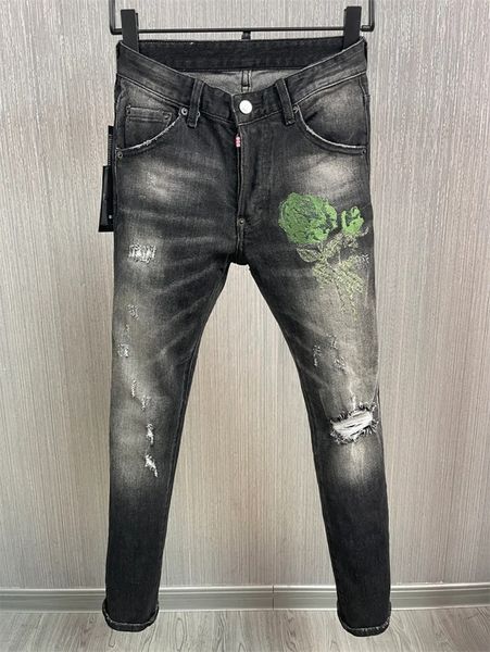 men badge rips stretch black jeans men's fashion slim fit washed motocycle denim pants panelled hip hop trousers 02, Blue
men badge rips stretch black jeans men's fashion slim fit washed motocycle denim pants panelled hip hop trousers 02, Blue