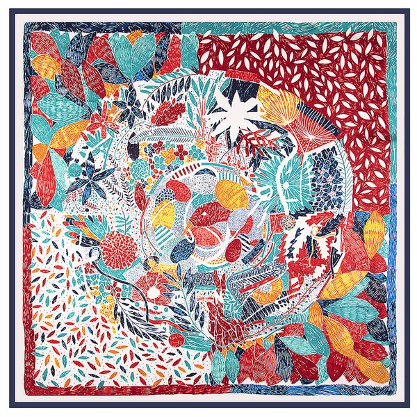scarves 130cm pine and palm leaves square scarf luxury brand twill silk scarf women kerchief shawl branch scarves for ladies 230814, Blue;gray
scarves 130cm pine and palm leaves square scarf luxury brand twill silk scarf women kerchief shawl branch scarves for ladies 230814, Blue;gray