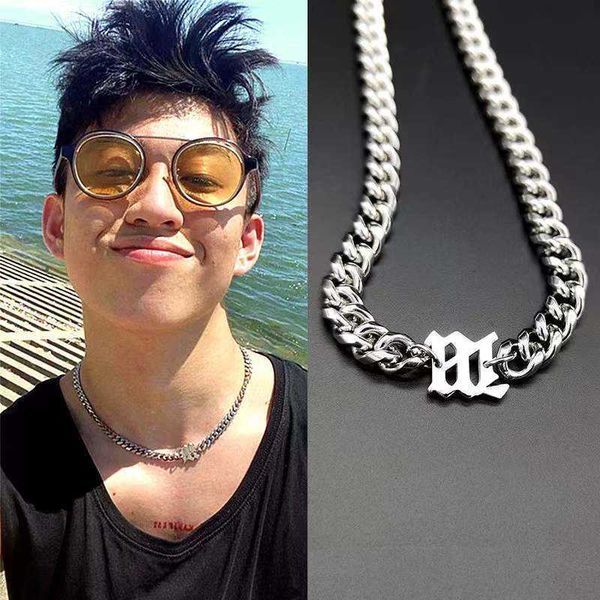rich brian seven brother same hip hop cuban necklace trendy men and women personality titanium steel letter thick chain jewelry, Silver
rich brian seven brother same hip hop cuban necklace trendy men and women personality titanium steel letter thick chain jewelry, Silver