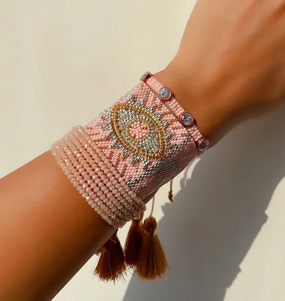 charm bracelets turkish sets for women pulseras mujer moda miyuki jewelry handmade loom beads 230814, Golden;silver
charm bracelets turkish sets for women pulseras mujer moda miyuki jewelry handmade loom beads 230814, Golden;silver