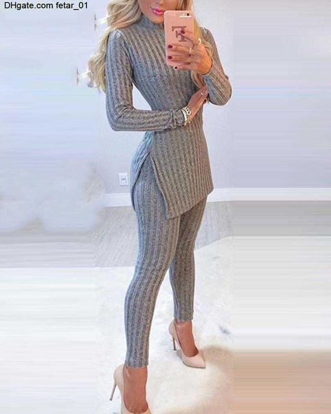 knit womens casual 2 piece sets autumn winter outfit long sleeve tracksuits sweater pullover crop and pants female set, Gray
knit womens casual 2 piece sets autumn winter outfit long sleeve tracksuits sweater pullover crop and pants female set, Gray