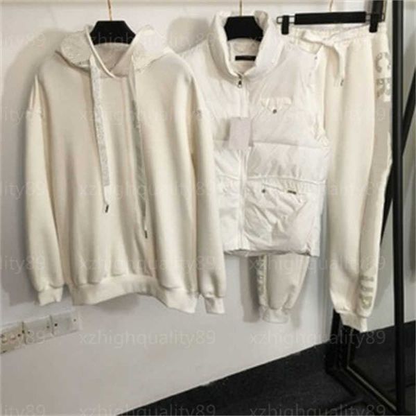 designer womens tracksuits fall warm three piece suit padded hooded sweatshirt cotton vest jacket elastic waist casual pants sweatpants wome, White
designer womens tracksuits fall warm three piece suit padded hooded sweatshirt cotton vest jacket elastic waist casual pants sweatpants wome, White