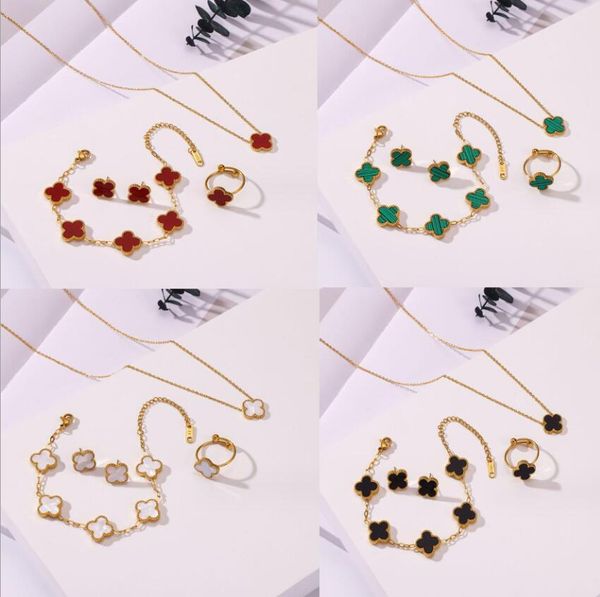 5color 4 four leaf clover luxury designer jewelry sets diamond shell fashion women bracelet earrings valentine's day birthday gift, Black
5color 4 four leaf clover luxury designer jewelry sets diamond shell fashion women bracelet earrings valentine's day birthday gift, Black