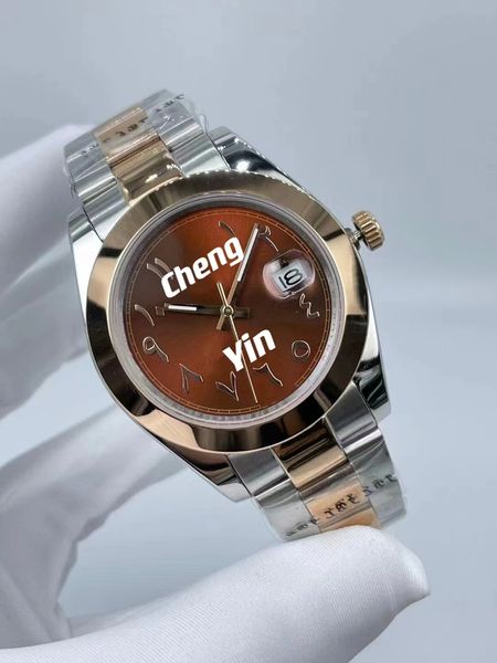 8 colors new men's fashion watch 41mm 2813 automatic mechanical movement dual calendar stainless steel strap watch, Slivery;brown
8 colors new men's fashion watch 41mm 2813 automatic mechanical movement dual calendar stainless steel strap watch, Slivery;brown