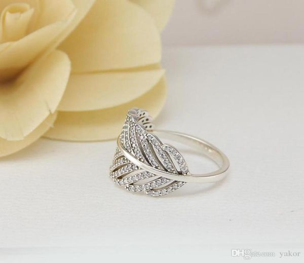 new 925 sterling silver feather wedding ring logo original box for p engagement jewelry cz diamond crystal rings for women girls1777675, Slivery;golden
new 925 sterling silver feather wedding ring logo original box for p engagement jewelry cz diamond crystal rings for women girls1777675, Slivery;golden