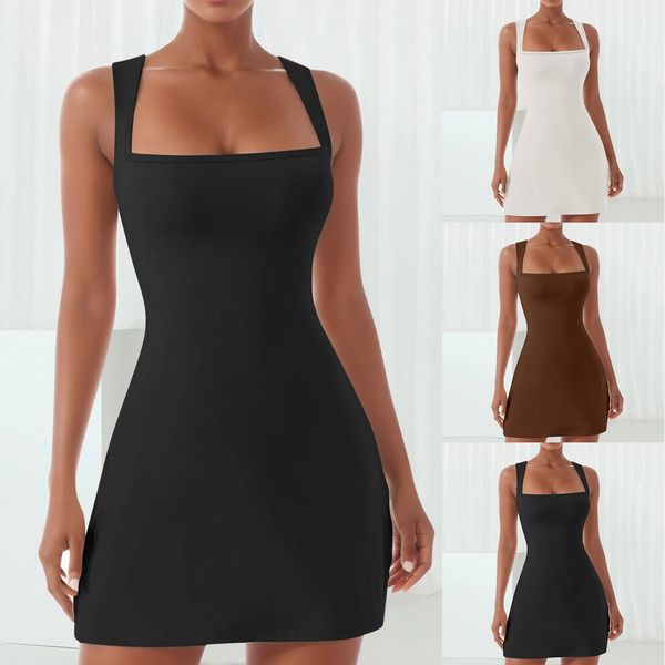 basic casual dresses women's square neck bodice dress sleeveless tank stretch flare mini dresses office ladies beach slim 230814, Black;gray
basic casual dresses women's square neck bodice dress sleeveless tank stretch flare mini dresses office ladies beach slim 230814, Black;gray