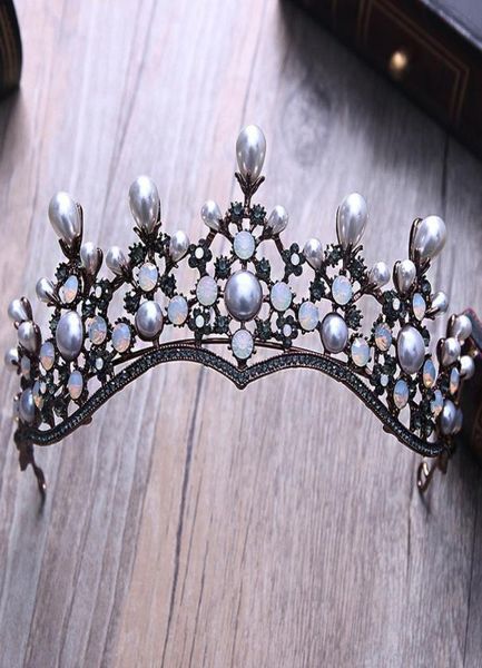 baroque vintage crystal pearl bridal tiaras hairband headpiece black rhinestone princess pageant crown wedding hair accessories y23444093, White;golden
baroque vintage crystal pearl bridal tiaras hairband headpiece black rhinestone princess pageant crown wedding hair accessories y23444093, White;golden