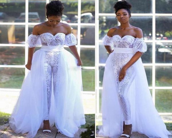 white jumpsuit wedding dresses bridal gowns with detachable train vestidos de novia sweetheart pant suit short sleeve outfit5251938
white jumpsuit wedding dresses bridal gowns with detachable train vestidos de novia sweetheart pant suit short sleeve outfit5251938