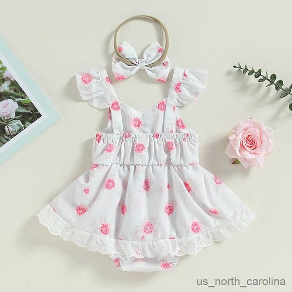 girl's dresses infant baby girls summer casual romper dress white flying sleeve floral print romper jumpsuit with bow headband r230815, Red;yellow
girl's dresses infant baby girls summer casual romper dress white flying sleeve floral print romper jumpsuit with bow headband r230815, Red;yellow