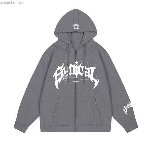 star letter printing hoodie for women men y2k hip hop sweatshirt fashion long sleeve zip-up harajuku punk jacket streetwear, Black;brown
star letter printing hoodie for women men y2k hip hop sweatshirt fashion long sleeve zip-up harajuku punk jacket streetwear, Black;brown