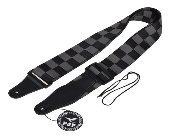 acoustic electric guitar strap woven black gray checkerboard nylon leather ends1189347
acoustic electric guitar strap woven black gray checkerboard nylon leather ends1189347