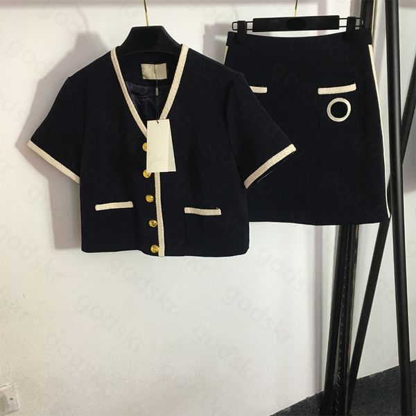 luxury women skirt jacket short sleeved coat high waisted short skirt gold button shirt knitted casual skirt set, Gray
luxury women skirt jacket short sleeved coat high waisted short skirt gold button shirt knitted casual skirt set, Gray