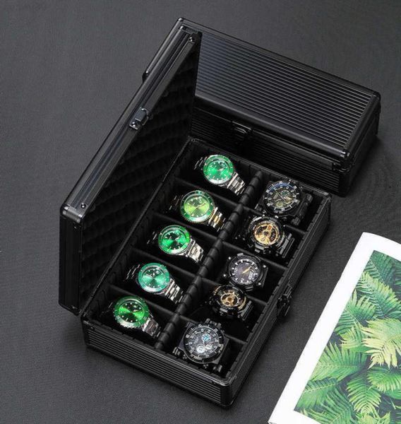 watch boxes cases 510 grids black aluminum storage box suitcase case display mobile s organizer box for men soft cushion j220824891931595, Black;blue
watch boxes cases 510 grids black aluminum storage box suitcase case display mobile s organizer box for men soft cushion j220824891931595, Black;blue