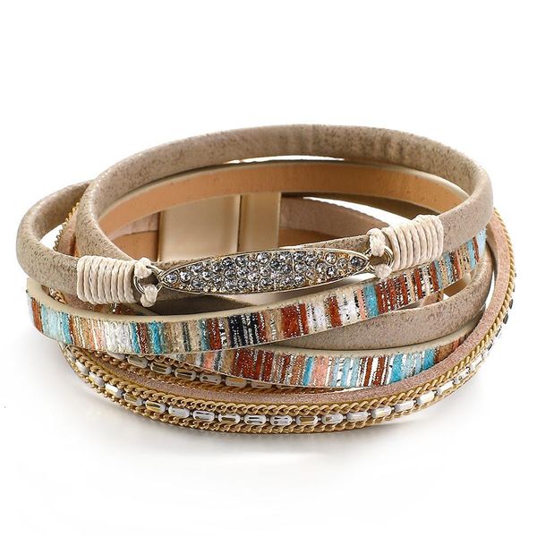 charm bracelets allyes simple stripe leather bracelet for women bohemian natural stone charm crystal wrap bracelets bangles fashion jewelry, Golden;silver
charm bracelets allyes simple stripe leather bracelet for women bohemian natural stone charm crystal wrap bracelets bangles fashion jewelry, Golden;silver
