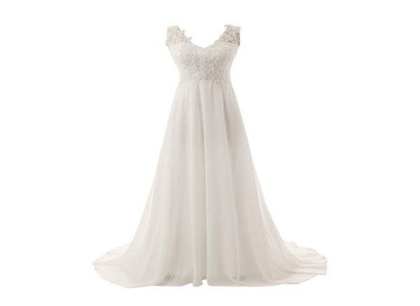 2020 white or ivory beach wedding dresses casual vneck aline chiffon wedding gowns lace appliques vestido de noiva sereia4482754
2020 white or ivory beach wedding dresses casual vneck aline chiffon wedding gowns lace appliques vestido de noiva sereia4482754