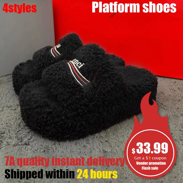 paris balenciga teddy bear tazz slipper designer wool plush sandal flat heel shoes womans fur fluffy soft warm slippers fashion winter home, Black
paris balenciga teddy bear tazz slipper designer wool plush sandal flat heel shoes womans fur fluffy soft warm slippers fashion winter home, Black