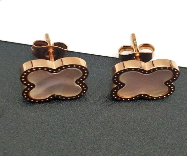 classic design white black four leaf clover stud stainless steel earring6737209, Golden;silver
classic design white black four leaf clover stud stainless steel earring6737209, Golden;silver