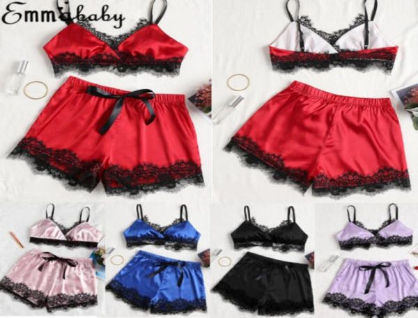 trendy fashion cute lace solid high waist silk satin women pajamas set pyjama sleepwear nightwear loungewear homewear2319837, Black;red
trendy fashion cute lace solid high waist silk satin women pajamas set pyjama sleepwear nightwear loungewear homewear2319837, Black;red