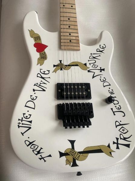 custom charv warren demartinni frenchie san dimas white electric guitar floyd rose tremolo bridge whammy bar locking nut black hardware
custom charv warren demartinni frenchie san dimas white electric guitar floyd rose tremolo bridge whammy bar locking nut black hardware