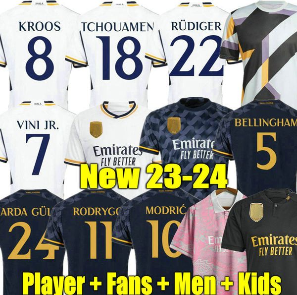bellingham real soccer jerseys mbappe kroos 23 24 football shirt vini jr arda guler valverde modric madrids camiseta kids kit 2023 2024 unif, White;black
bellingham real soccer jerseys mbappe kroos 23 24 football shirt vini jr arda guler valverde modric madrids camiseta kids kit 2023 2024 unif, White;black