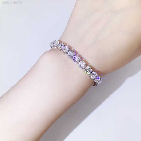 custom 925 sterling diamond moissanite tennis fine jewelry bracelets, Silver