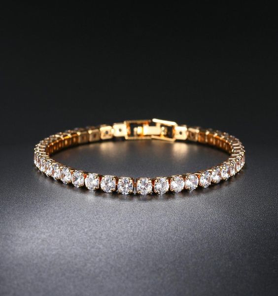 zircon bracelet single row 4mm round full drill tennis chain hip hop jewelry8474380, Golden;silver
zircon bracelet single row 4mm round full drill tennis chain hip hop jewelry8474380, Golden;silver
