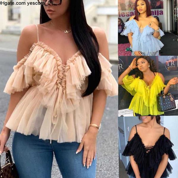 women vintage ruffle shirts summer blouse off shoulder peplum female mesh backless feminine blouse blusas, White
women vintage ruffle shirts summer blouse off shoulder peplum female mesh backless feminine blouse blusas, White