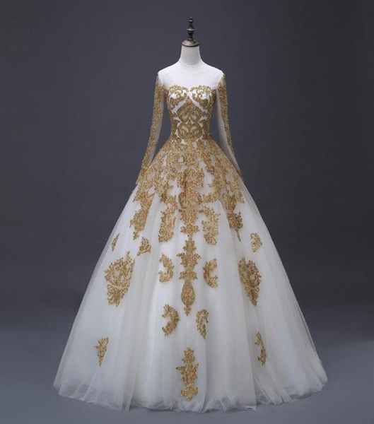 arabic gold appliques ball gown wedding dresses with long sleeves new real pos princess dubai wedding gowns custom made2839701, White
arabic gold appliques ball gown wedding dresses with long sleeves new real pos princess dubai wedding gowns custom made2839701, White