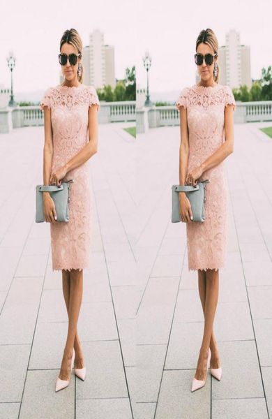 elegant pink lace mother of the bride dresses cap sleeve knee length mothers gowns plus size customized wedding guests dress8591566, Black;red
elegant pink lace mother of the bride dresses cap sleeve knee length mothers gowns plus size customized wedding guests dress8591566, Black;red