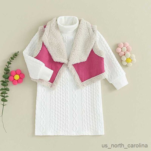 girl's dresses 4-7y baby girls clothes set solid color turtleneck long sleeve knit dress fall polar fleece waistcoat outfits children s, Red;yellow
girl's dresses 4-7y baby girls clothes set solid color turtleneck long sleeve knit dress fall polar fleece waistcoat outfits children s, Red;yellow