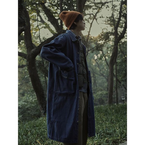 men s trench coats chic autumn mid length casual trend loose vintage trendy personality handsome denim solid windbreaker q84 230814, Tan;black
men s trench coats chic autumn mid length casual trend loose vintage trendy personality handsome denim solid windbreaker q84 230814, Tan;black