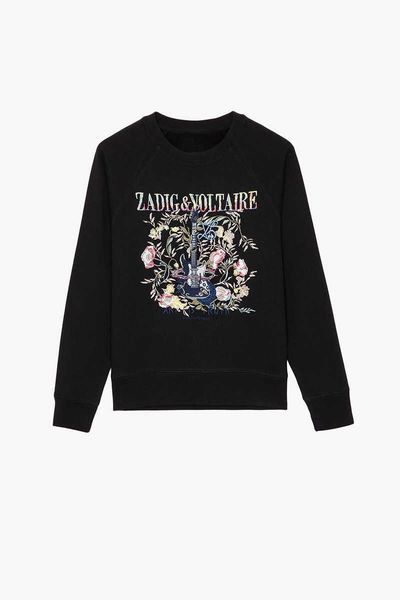zadig voltaire women's sweatshirt23 early autumn new french niche zv gold and silver line letter guitar flower embroidery round neck fl, Black
zadig voltaire women's sweatshirt23 early autumn new french niche zv gold and silver line letter guitar flower embroidery round neck fl, Black
