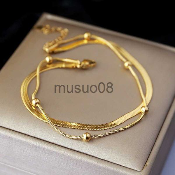 anklets 316l stainless steel gold color double-layer anklets for women girl new trend leg chain waterproof jewelry gift party j230815, Red;blue
anklets 316l stainless steel gold color double-layer anklets for women girl new trend leg chain waterproof jewelry gift party j230815, Red;blue