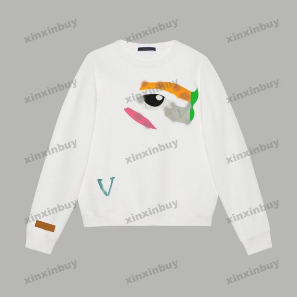 xinxinbuy men women designer sweatshirt colored face label graffiti printing sweater gray blue black white s-2xl, Black;brown 
xinxinbuy men women designer sweatshirt colored face label graffiti printing sweater gray blue black white s-2xl, Black;brown