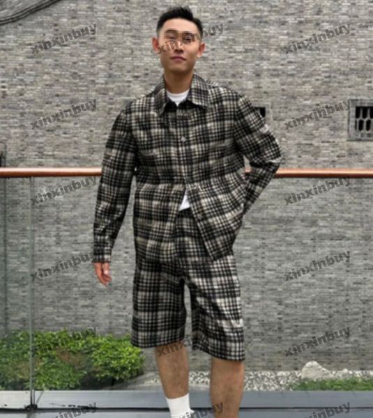 xinxinbuy men designer coat jacket plaid denim graffiti long sleeve women gray black white khaki s-xl, Black;brown
xinxinbuy men designer coat jacket plaid denim graffiti long sleeve women gray black white khaki s-xl, Black;brown