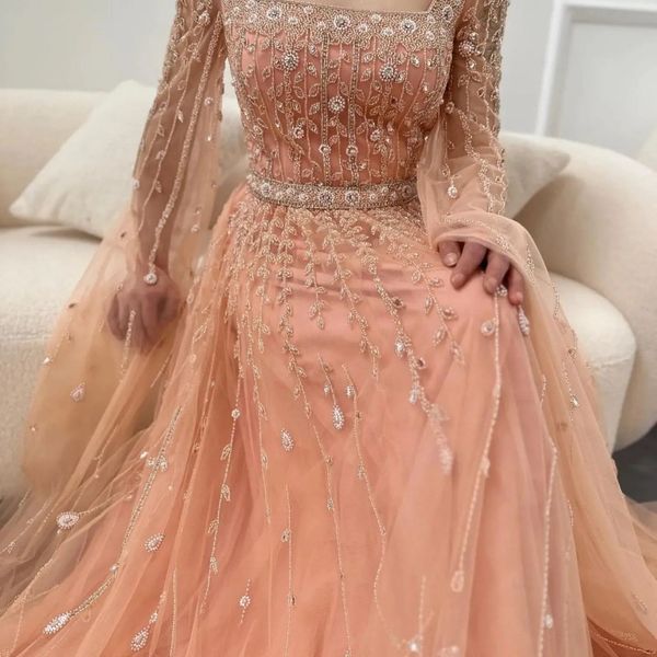 luxury a-line elegant mermaid cape sleeves evening dresses arabic beaded tull gowns 2023 for women party prom dresses, Black;red
luxury a-line elegant mermaid cape sleeves evening dresses arabic beaded tull gowns 2023 for women party prom dresses, Black;red