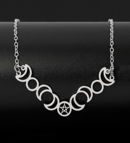 stainless steel pentagram chain necklace pentagram sun moon pendant necklaces witchcraft statement jewelry gargantilla for women1501679, Silver
stainless steel pentagram chain necklace pentagram sun moon pendant necklaces witchcraft statement jewelry gargantilla for women1501679, Silver