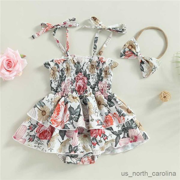 girl's dresses infant clothing baby girls romper dress set floral print summer ruched sleeveless jumpsuits playsuit and headband r23081, Red;yellow
girl's dresses infant clothing baby girls romper dress set floral print summer ruched sleeveless jumpsuits playsuit and headband r23081, Red;yellow