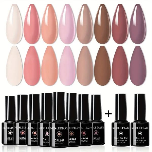 gel nail polish set - 8 colors nude pink gel polish kit soak off gel varnish with base coat and glossy coat, popular nail art gifts for wome
gel nail polish set - 8 colors nude pink gel polish kit soak off gel varnish with base coat and glossy coat, popular nail art gifts for wome