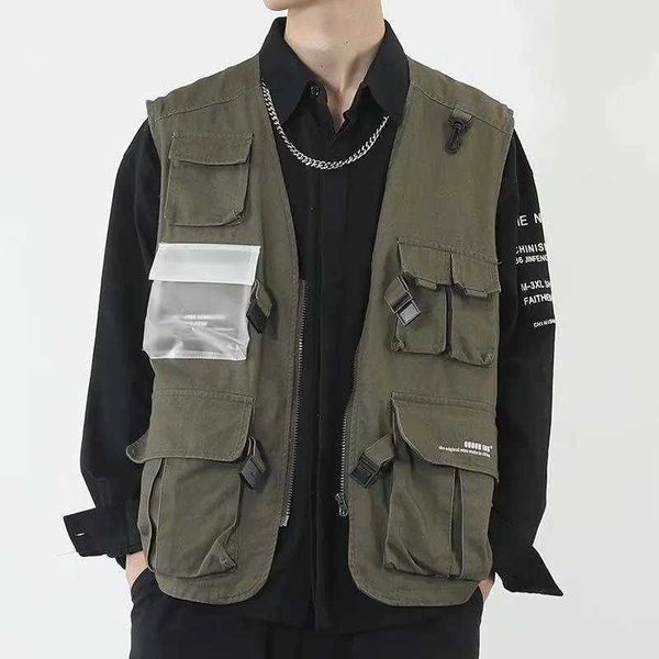 men's spring loose fashion jacket high street military work clothes function coat, Black;white
men's spring loose fashion jacket high street military work clothes function coat, Black;white