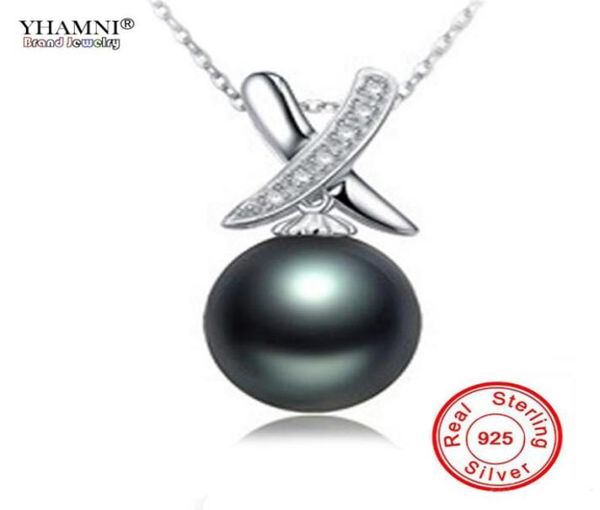 yhamni real original 925 sterling silver necklace natural freshwater black pearl pendant necklace wedding jewelry for women ng072921161
yhamni real original 925 sterling silver necklace natural freshwater black pearl pendant necklace wedding jewelry for women ng072921161